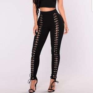 X's & O's Lace Up Pants